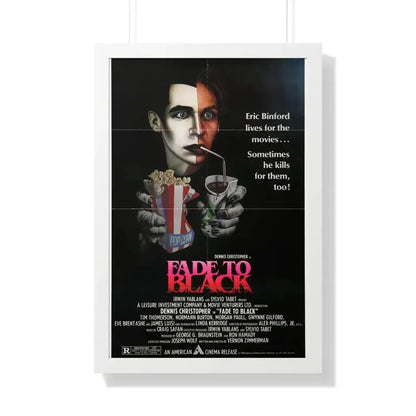 FADE TO BLACK (2) 1980 - Framed Movie Poster 20" x 30" White - The Sticker Space