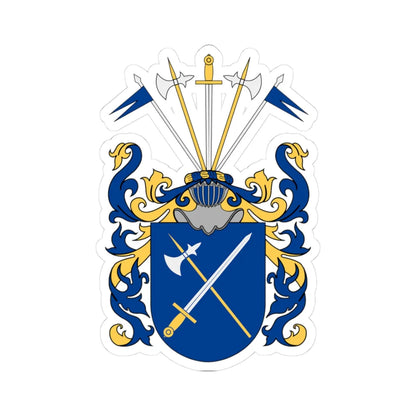 Fahnehielm vapen hela (Sweden) (Coat of Arms) STICKER Vinyl Kiss-Cut Decal 3 Inch White - The Sticker Space