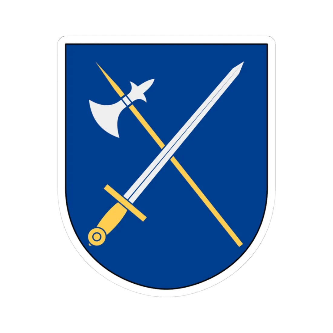 Fahnehielm vapen (Sweden) (Coat of Arms) STICKER Vinyl Kiss-Cut Decal 3 Inch White - The Sticker Space