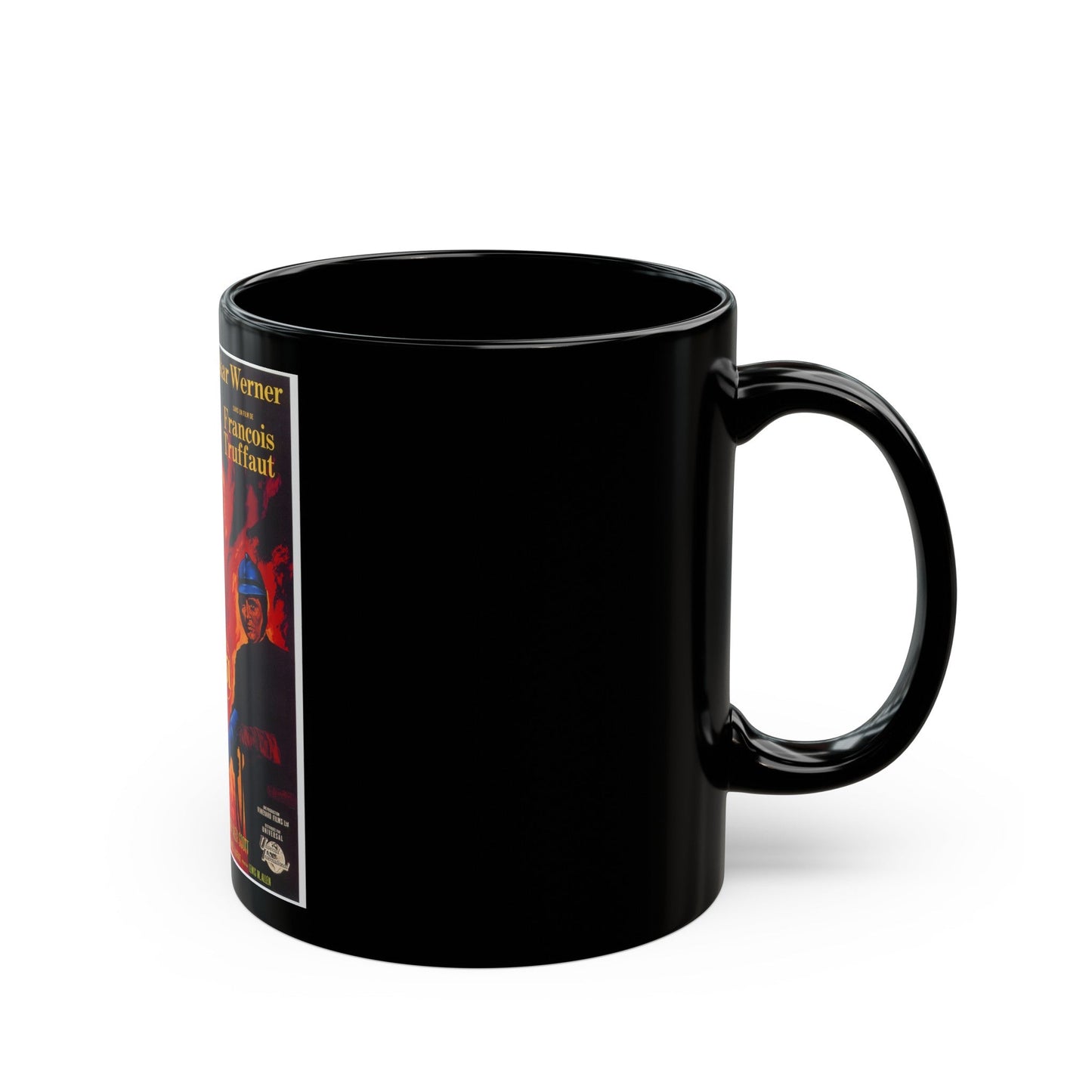 FAHRENHEIT 451 1966 Movie Poster - Black Coffee Mug-The Sticker Space