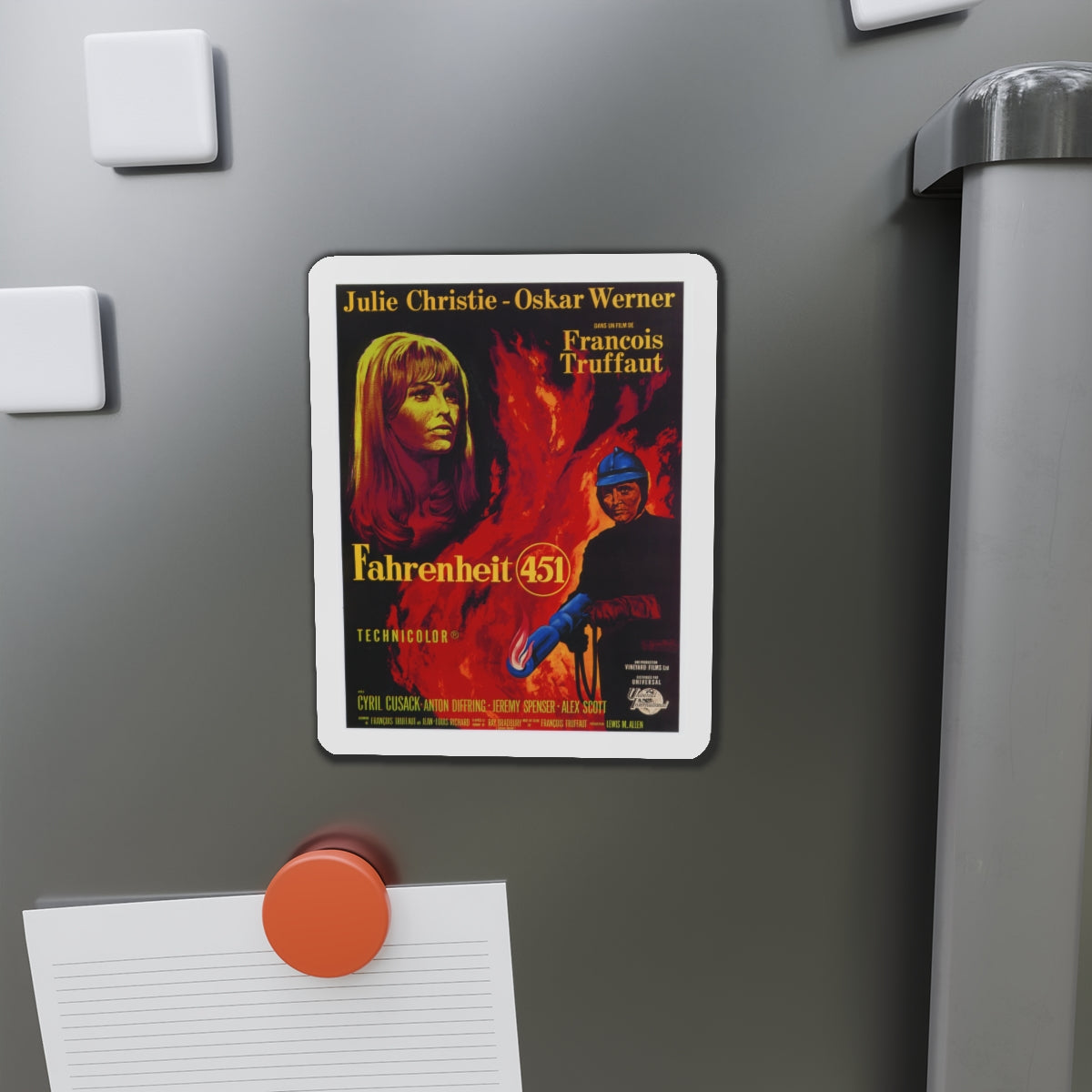 FAHRENHEIT 451 1966 Movie Poster - Die-Cut Magnet-The Sticker Space