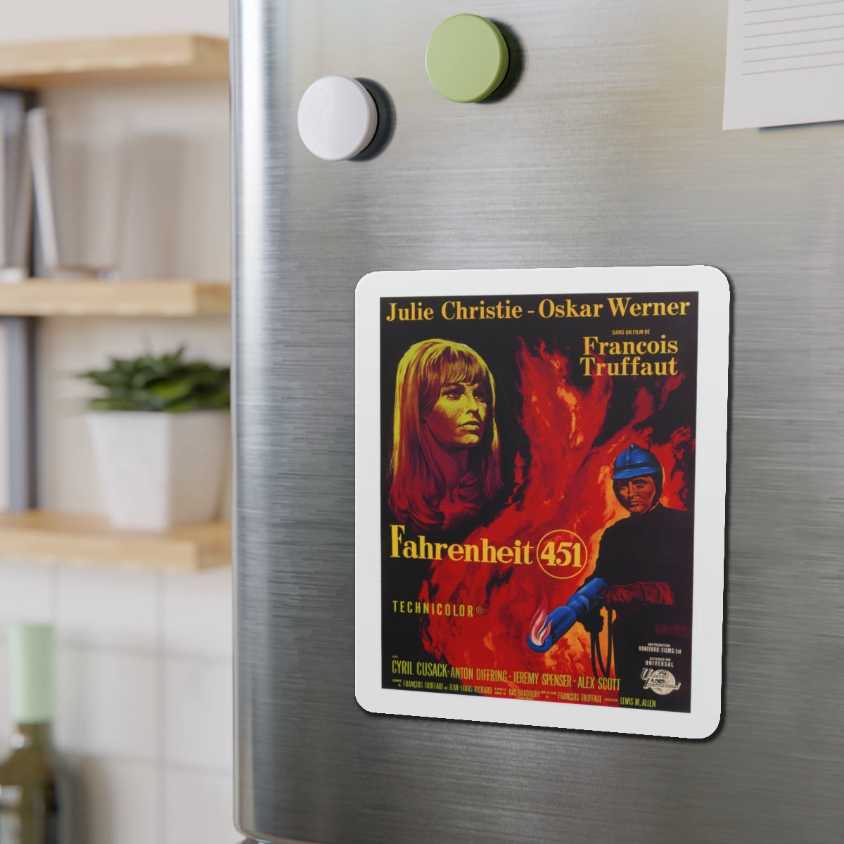 FAHRENHEIT 451 1966 Movie Poster - Die-Cut Magnet-The Sticker Space