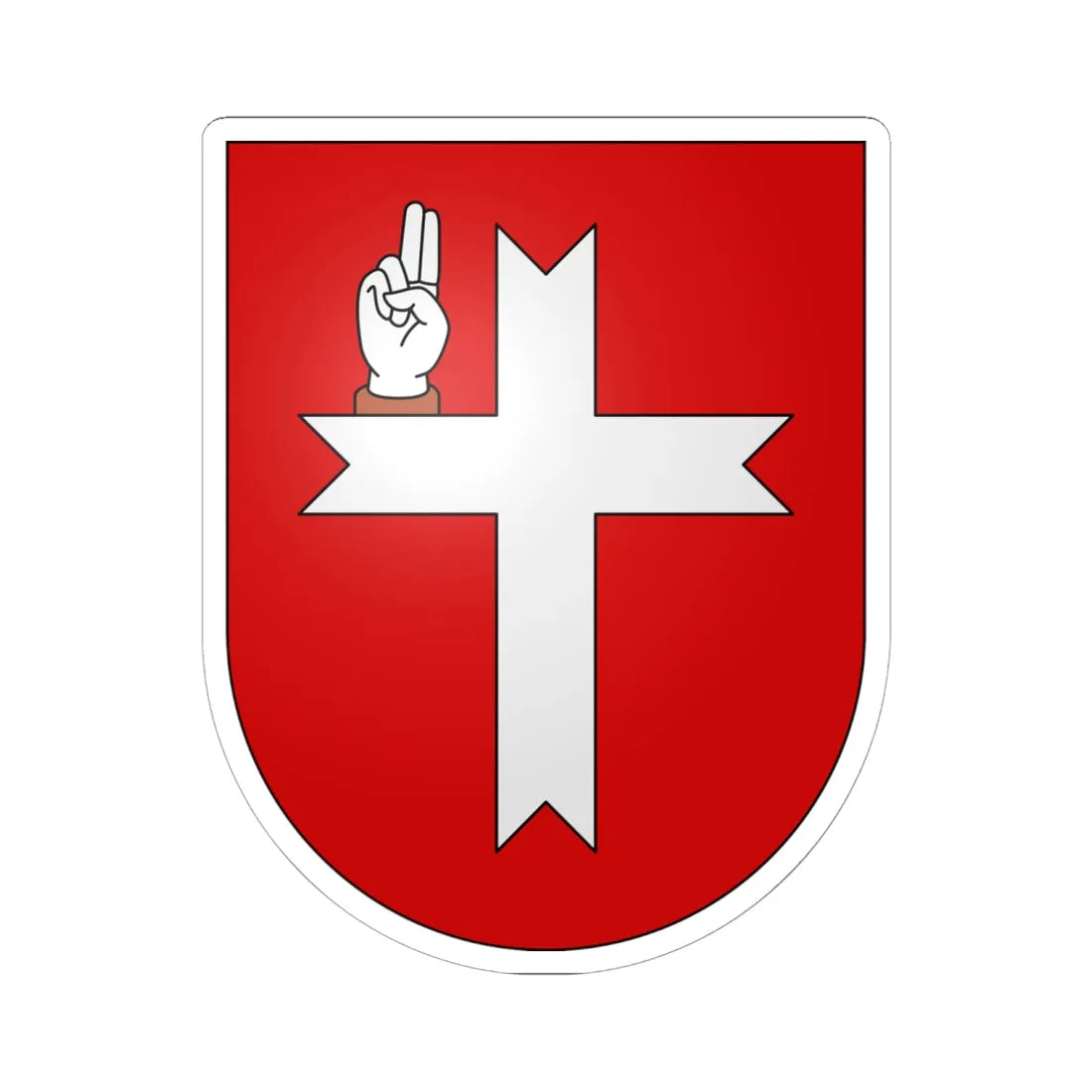 Faido-coat of arms (Switzerland) (Coat of Arms) STICKER Vinyl Kiss-Cut Decal 6 Inch White - The Sticker Space