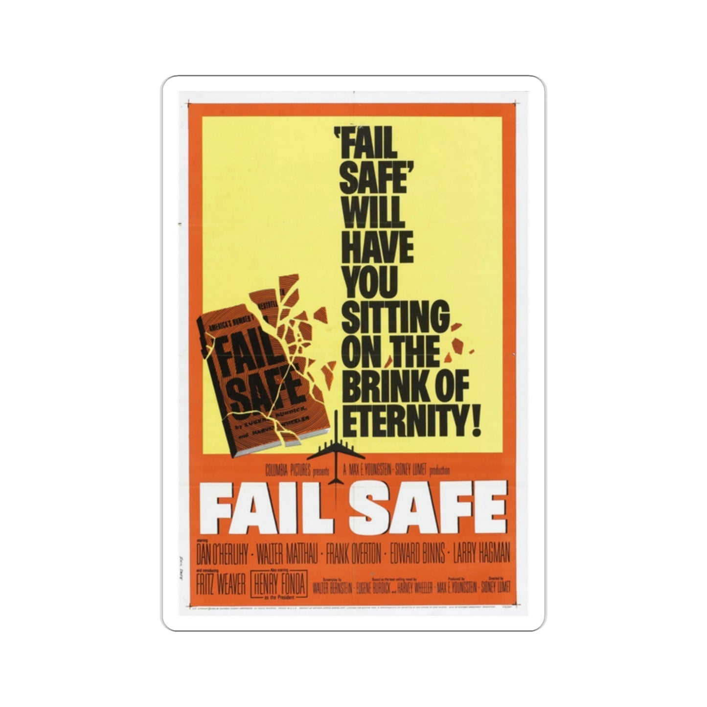 Fail Safe 1964 Movie Poster STICKER Vinyl Die-Cut Decal-2 Inch-The Sticker Space