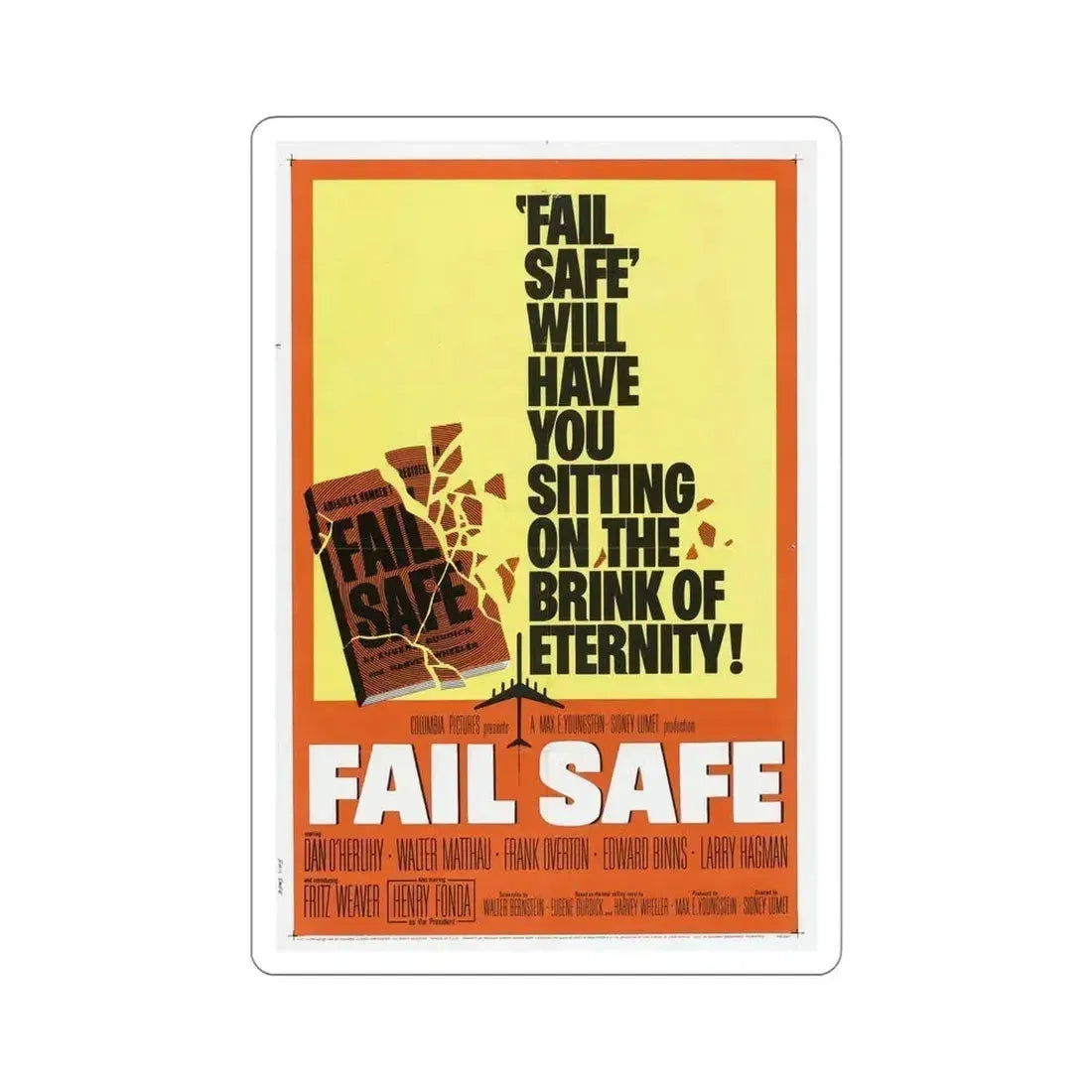 Fail Safe 1964 Movie Poster STICKER Vinyl Die-Cut Decal 6 Inch - The Sticker Space