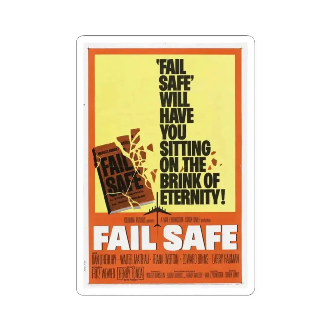Fail Safe 1964 Movie Poster - STICKER Vinyl Kiss-Cut Decal 2 Inch White - The Sticker Space
