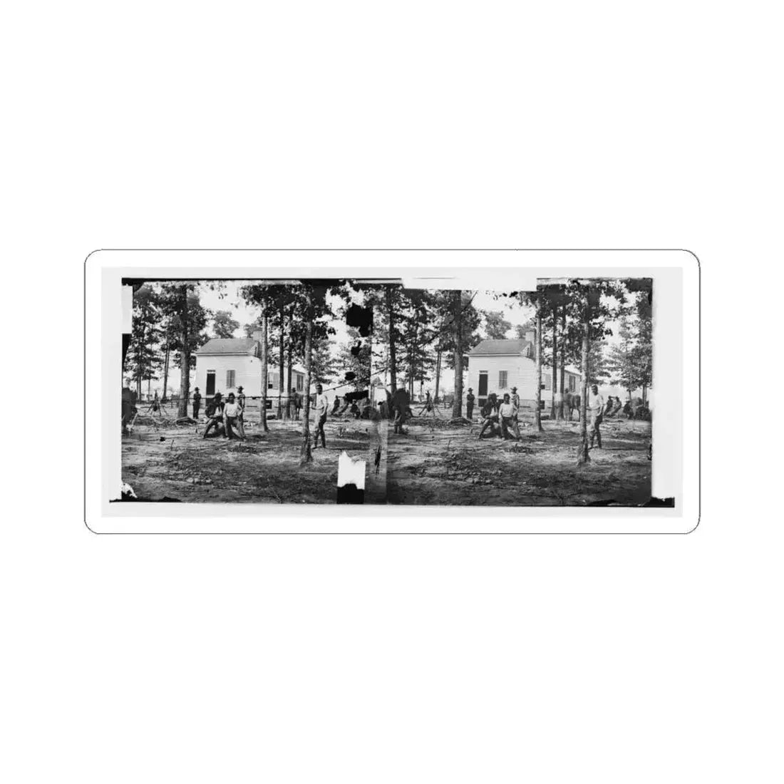 Fair Oaks, Va., Vicinity. Quarles House, Where Many Dead Were Buried (U.S. Civil War) STICKER Vinyl Kiss-Cut Decal 6 Inch White - The Sticker Space