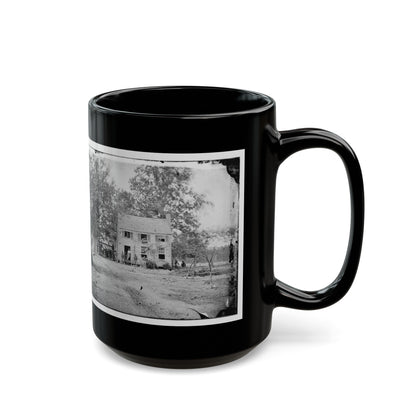 Fair Oaks, Va. Frame House Used As A Hospital By Gen Joseph Hooker's Division (U.S. Civil War) Black Coffee Mug-The Sticker Space