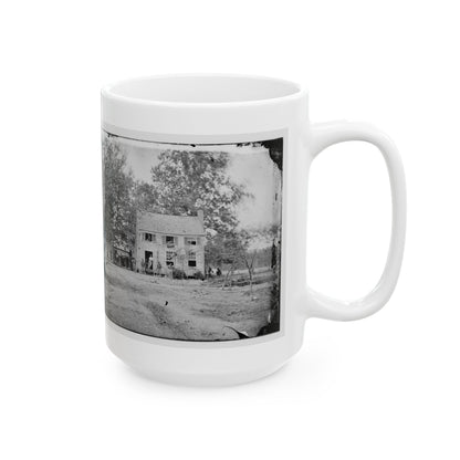 Fair Oaks, Va. Frame House Used As A Hospital By Gen Joseph Hooker's Division (U.S. Civil War) White Coffee Mug