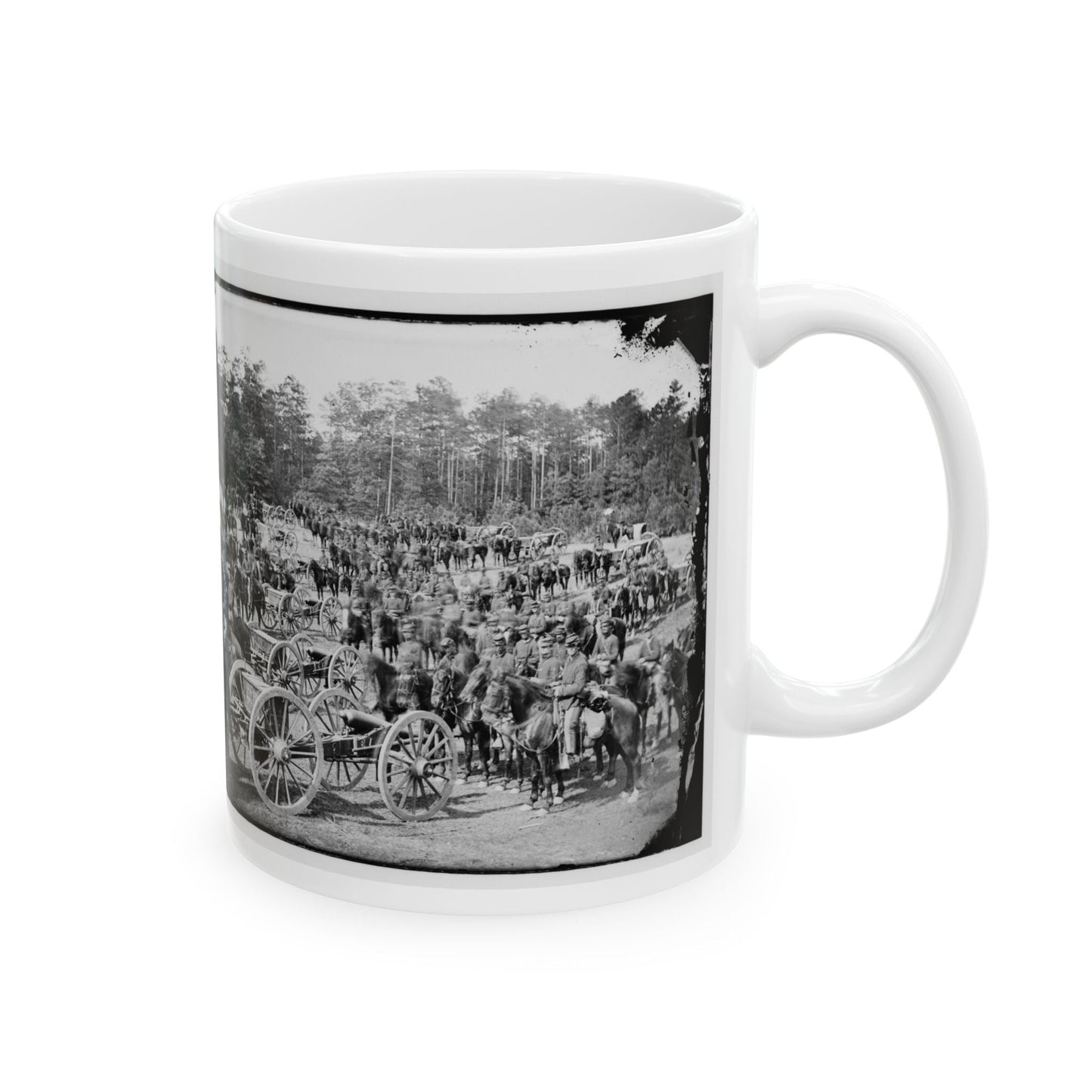 Fair Oaks, Va., Vicinity. Battery M., 2d U.S. Artillery, Commanded By Capt. Henry Benson (U.S. Civil War) White Coffee Mug