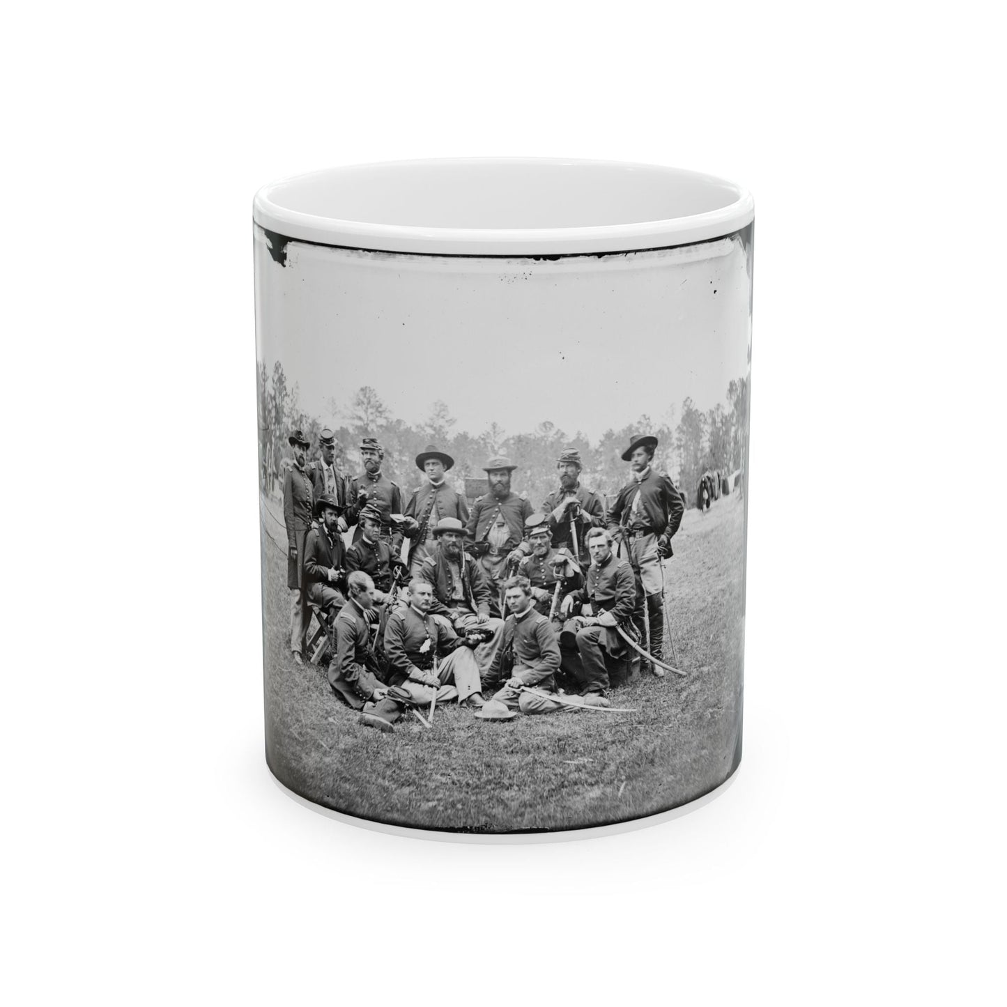 Fair Oaks, Va., Vicinity. Brigade Officers Of The Horse Artillery Commanded By Lt. Col. William Hays (U.S. Civil War) White Coffee Mug