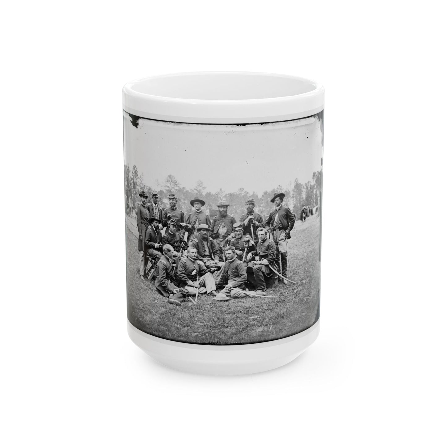 Fair Oaks, Va., Vicinity. Brigade Officers Of The Horse Artillery Commanded By Lt. Col. William Hays (U.S. Civil War) White Coffee Mug