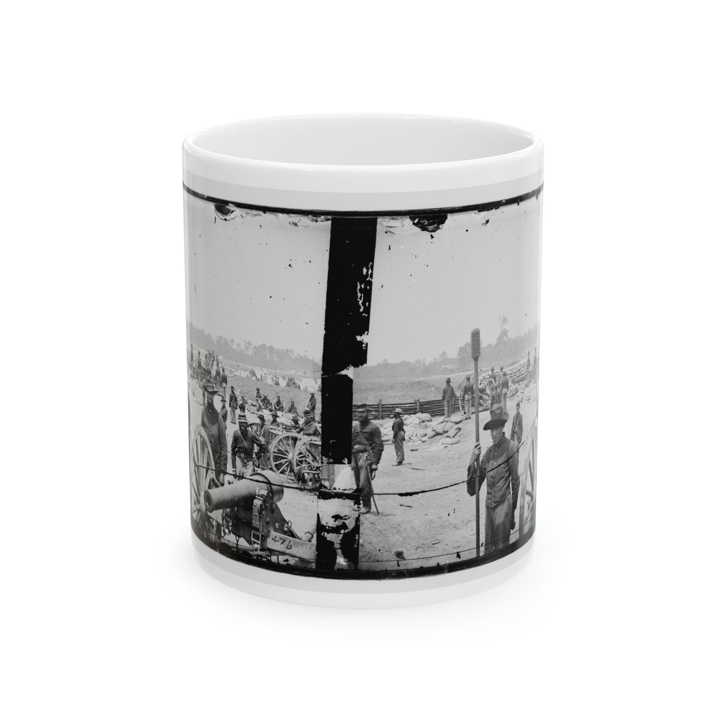 Fair Oaks, Va., Vicinity. Capt. Rufus D. Pettit's Battery B, 1st New York Light Artillery, In Fort Richardson (U.S. Civil War) White Coffee Mug