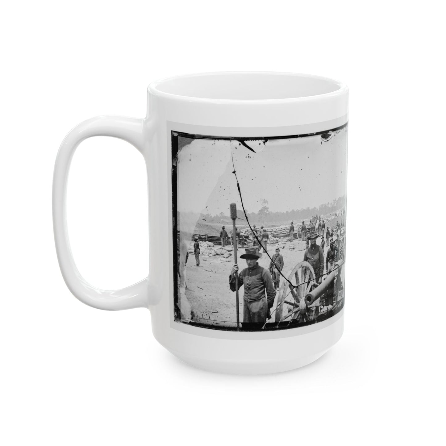 Fair Oaks, Va., Vicinity. Capt. Rufus D. Pettit's Battery B, 1st New York Light Artillery, In Fort Richardson (U.S. Civil War) White Coffee Mug