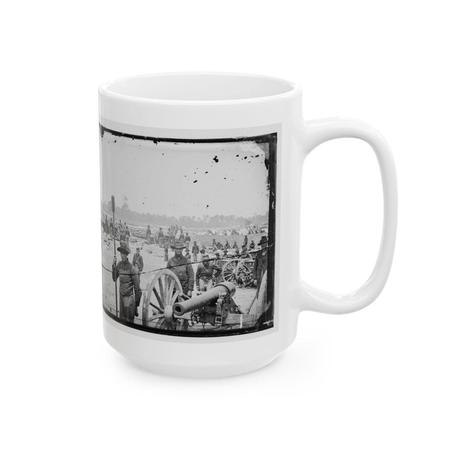 Fair Oaks, Va., Vicinity. Capt. Rufus D. Pettit's Battery B, 1st New York Light Artillery, In Fort Richardson (U.S. Civil War) White Coffee Mug