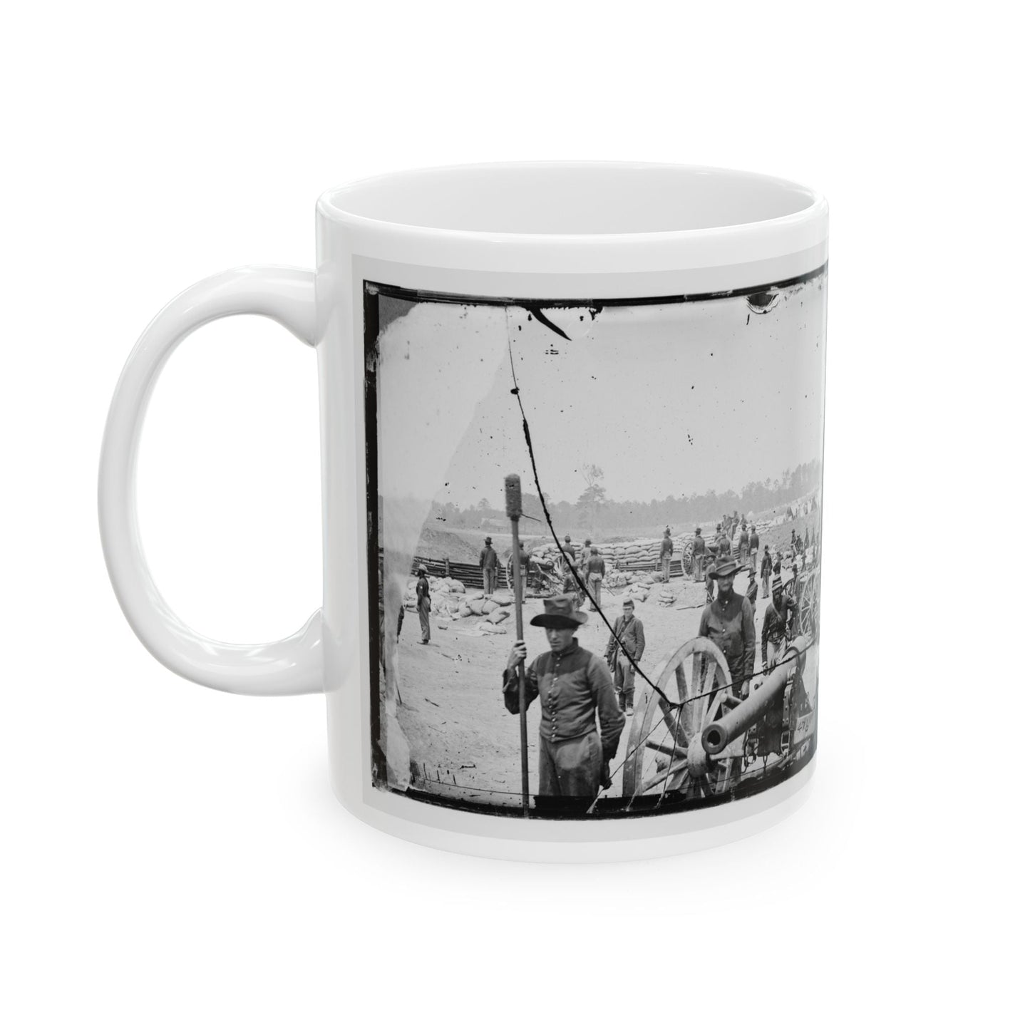 Fair Oaks, Va., Vicinity. Capt. Rufus D. Pettit's Battery B, 1st New York Light Artillery, In Fort Richardson (U.S. Civil War) White Coffee Mug