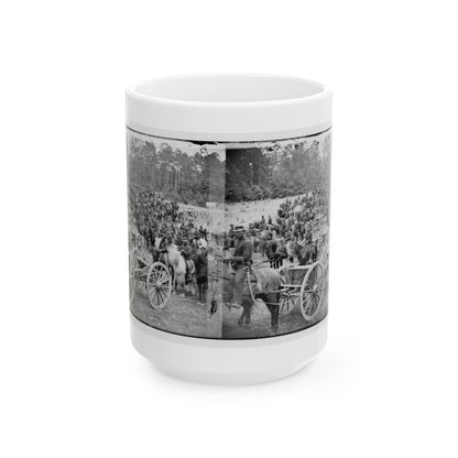 Fair Oaks, Va., Vicinity. Horatio G. Gibson's C And G Batteries (U.S. Civil War) White Coffee Mug