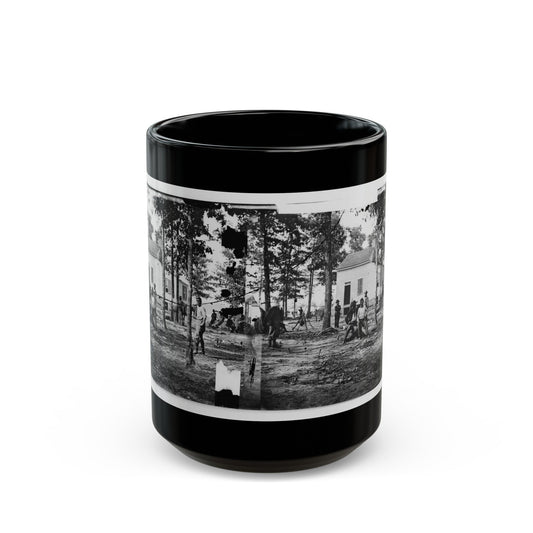 Fair Oaks, Va., Vicinity. Quarles House, Where Many Dead Were Buried (U.S. Civil War) Black Coffee Mug-15oz-The Sticker Space