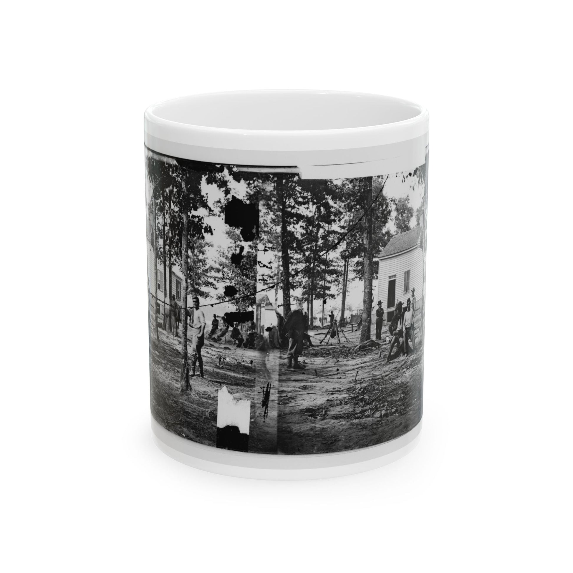 Fair Oaks, Va., Vicinity. Quarles House, Where Many Dead Were Buried (U.S. Civil War) White Coffee Mug-11oz-The Sticker Space