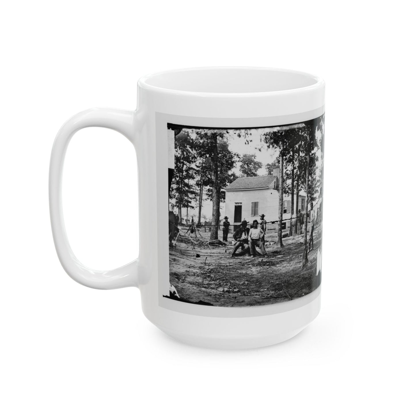 Fair Oaks, Va., Vicinity. Quarles House, Where Many Dead Were Buried (U.S. Civil War) White Coffee Mug-The Sticker Space