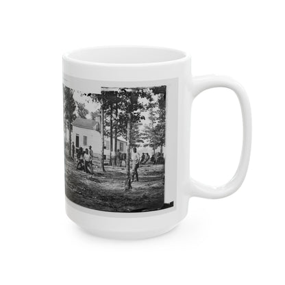 Fair Oaks, Va., Vicinity. Quarles House, Where Many Dead Were Buried (U.S. Civil War) White Coffee Mug-The Sticker Space