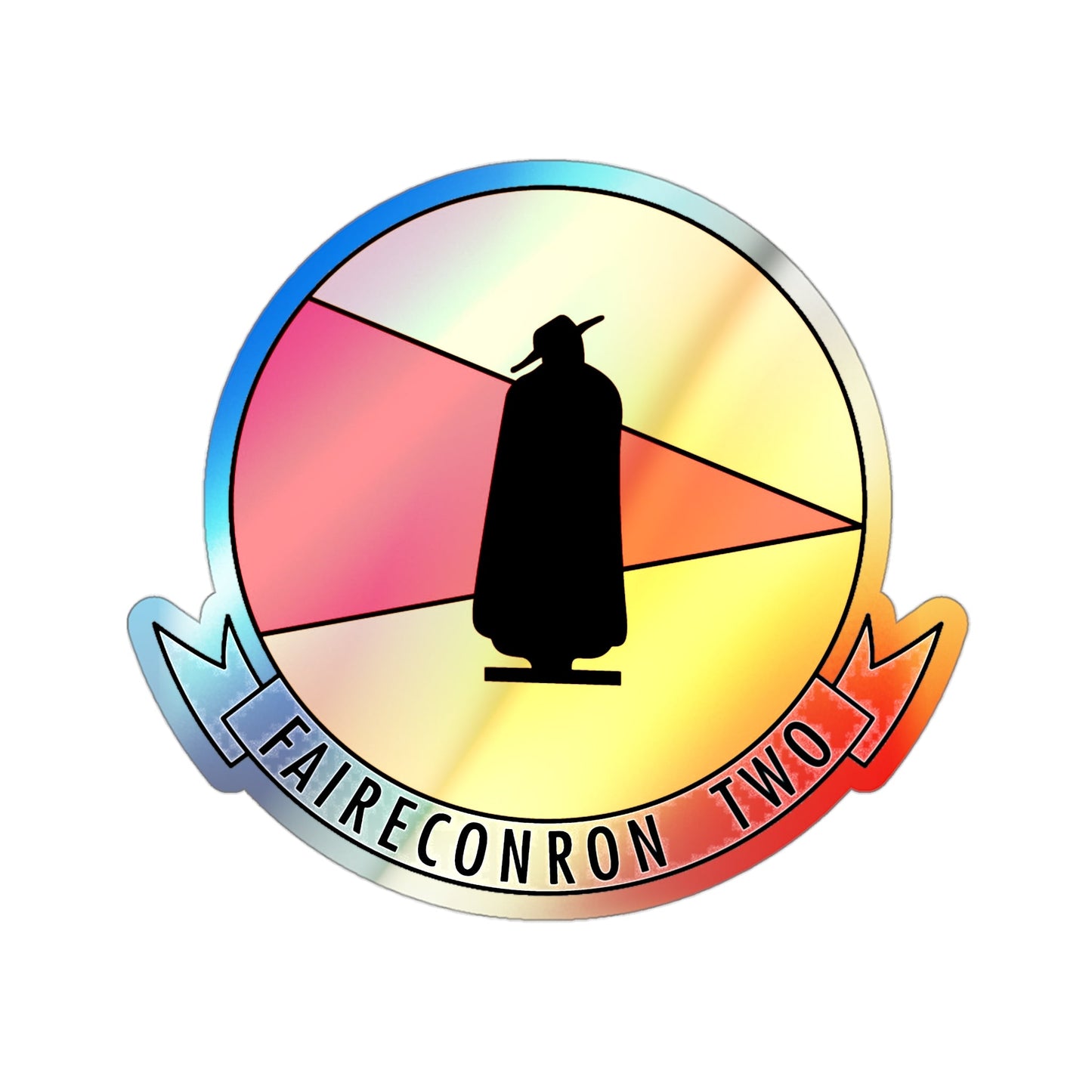 Faireconron Two Fleet Air Reconnaissance Squadron TWO (U.S. Navy) Holographic STICKER Die-Cut Vinyl Decal-3 Inch-The Sticker Space