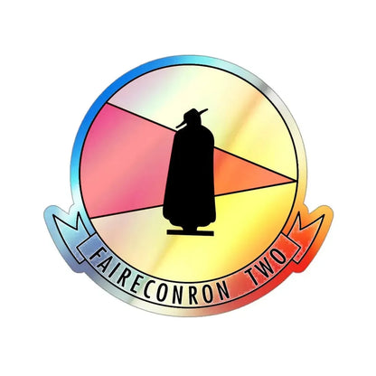 Faireconron Two Fleet Air Reconnaissance Squadron TWO (U.S. Navy) Holographic STICKER Die-Cut Vinyl Decal 3 Inch Holographic - The Sticker Space