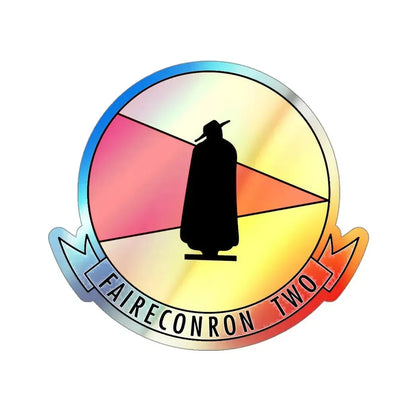 Faireconron Two Fleet Air Reconnaissance Squadron TWO (U.S. Navy) Holographic STICKER Die-Cut Vinyl Decal 4 Inch Holographic - The Sticker Space