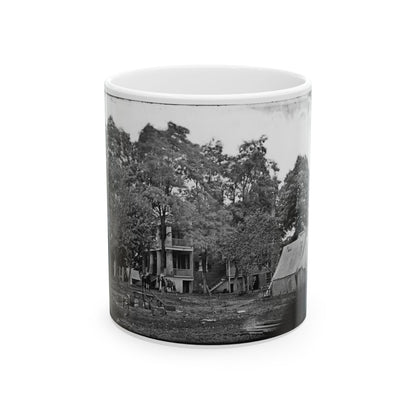 Fairfax Court House, Va.  House Used As A Headquarters By Gen. G. B. Mcclellan And Gen. P. G. T. Beauregard (U.S. Civil War) White Coffee Mug