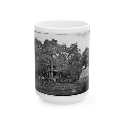 Fairfax Court House, Va.  House Used As A Headquarters By Gen. G. B. Mcclellan And Gen. P. G. T. Beauregard (U.S. Civil War) White Coffee Mug