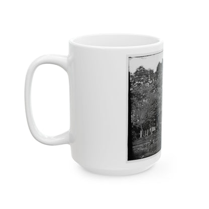 Fairfax Court House, Va.  House Used As A Headquarters By Gen. G. B. Mcclellan And Gen. P. G. T. Beauregard (U.S. Civil War) White Coffee Mug