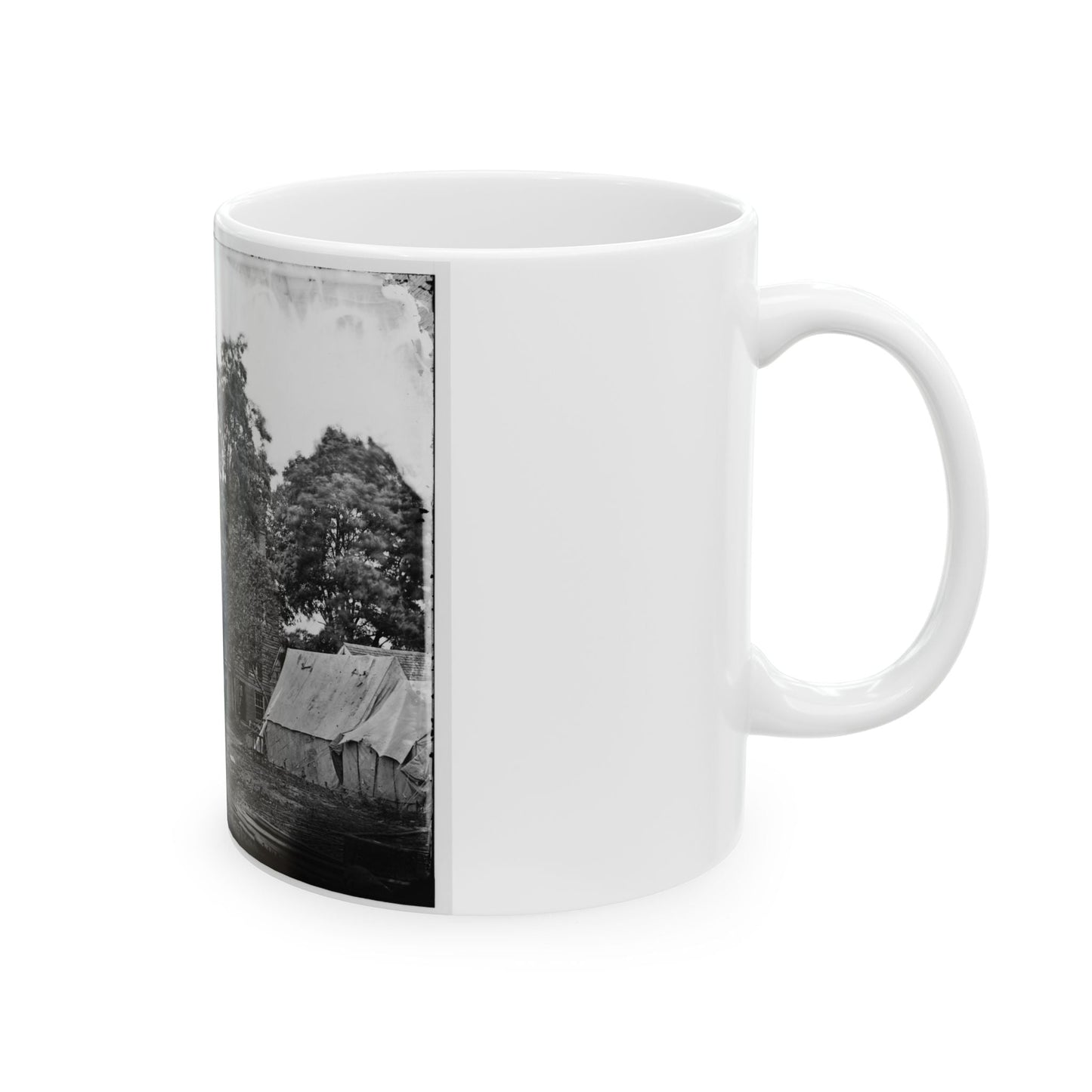 Fairfax Court House, Va.  House Used As A Headquarters By Gen. G. B. Mcclellan And Gen. P. G. T. Beauregard (U.S. Civil War) White Coffee Mug