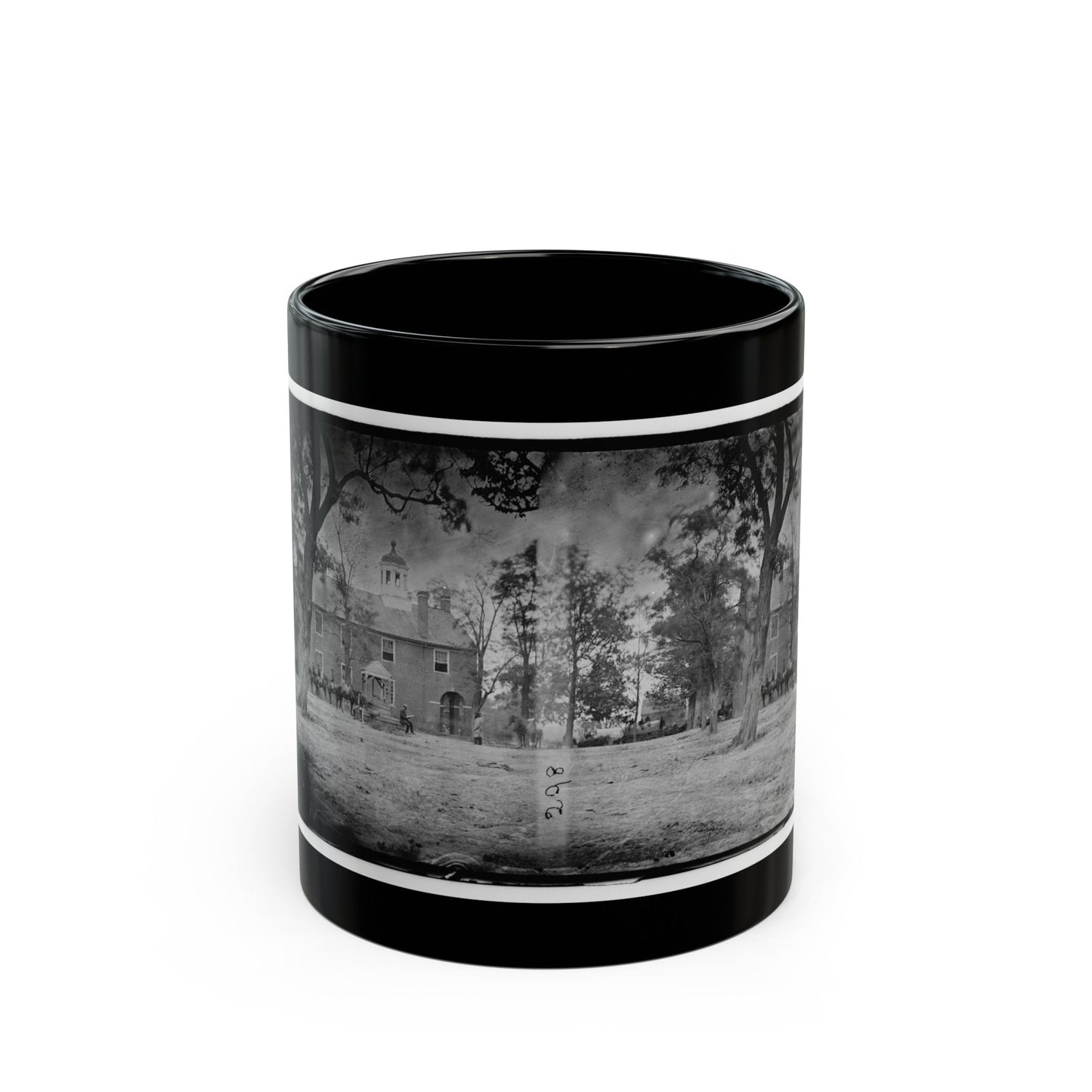 Fairfax Court House, Va. The Courthouse (U.S. Civil War) Black Coffee Mug-11oz-The Sticker Space