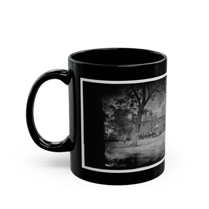 Fairfax Court House, Va. The Courthouse (U.S. Civil War) Black Coffee Mug-The Sticker Space