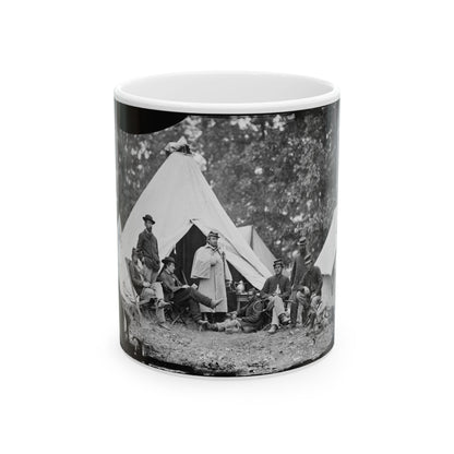 Fairfax Court House, Virginia. Capt. J.B. Howard, A.Q.M. And Group At Headquarters, Army Of The Potomac (U.S. Civil War) White Coffee Mug