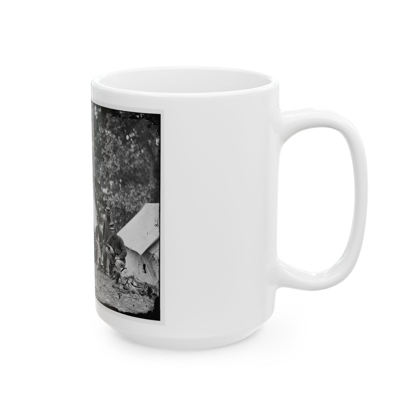 Fairfax Court House, Virginia. Capt. J.B. Howard, A.Q.M. And Group At Headquarters, Army Of The Potomac (U.S. Civil War) White Coffee Mug