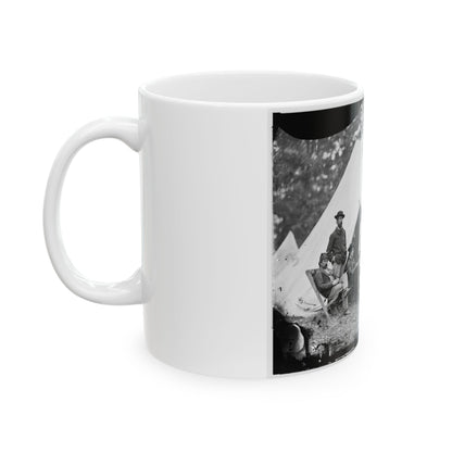 Fairfax Court House, Virginia. Capt. J.B. Howard, A.Q.M. And Group At Headquarters, Army Of The Potomac (U.S. Civil War) White Coffee Mug