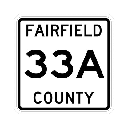 Fairfield County 33A OH (Ohio) (Road Sign) STICKER Vinyl Kiss-Cut Decal 4 Inch White - The Sticker Space