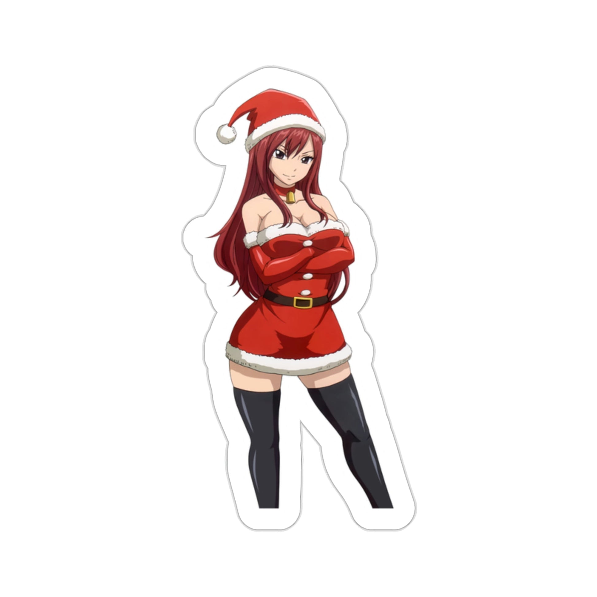 Fairy Tail - Erza Scarlet v6 Christmas (Anime/Ecchi/Waifu) STICKER Vinyl Die-Cut Decal-2 Inch-The Sticker Space