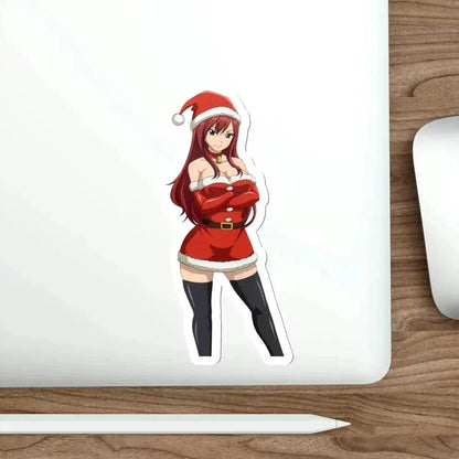 Fairy Tail - Erza Scarlet v6 Christmas (Anime/Ecchi/Waifu) STICKER Vinyl Die-Cut Decal - The Sticker Space