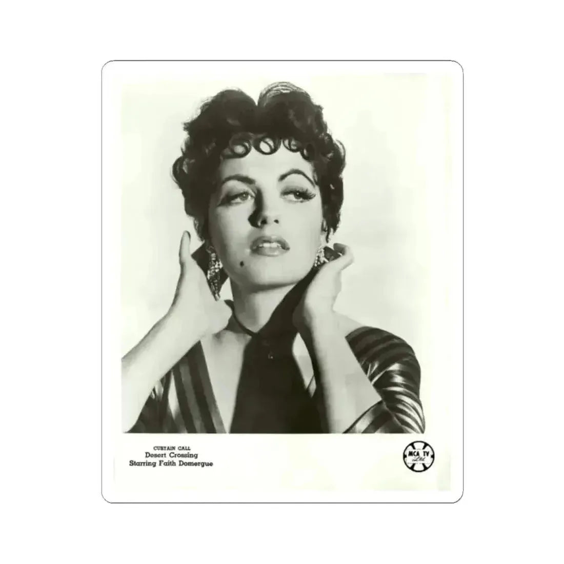 Faith Domergue #138 (Vintage Female Icon) STICKER Vinyl Kiss-Cut Decal 2 Inch White - The Sticker Space