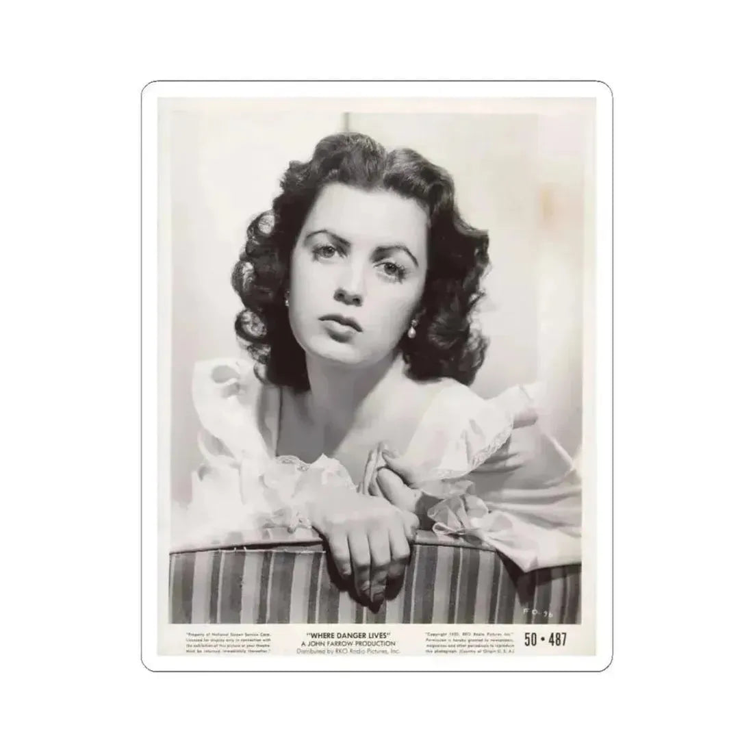 Faith Domergue #158 (Vintage Female Icon) STICKER Vinyl Kiss-Cut Decal 3 Inch White - The Sticker Space