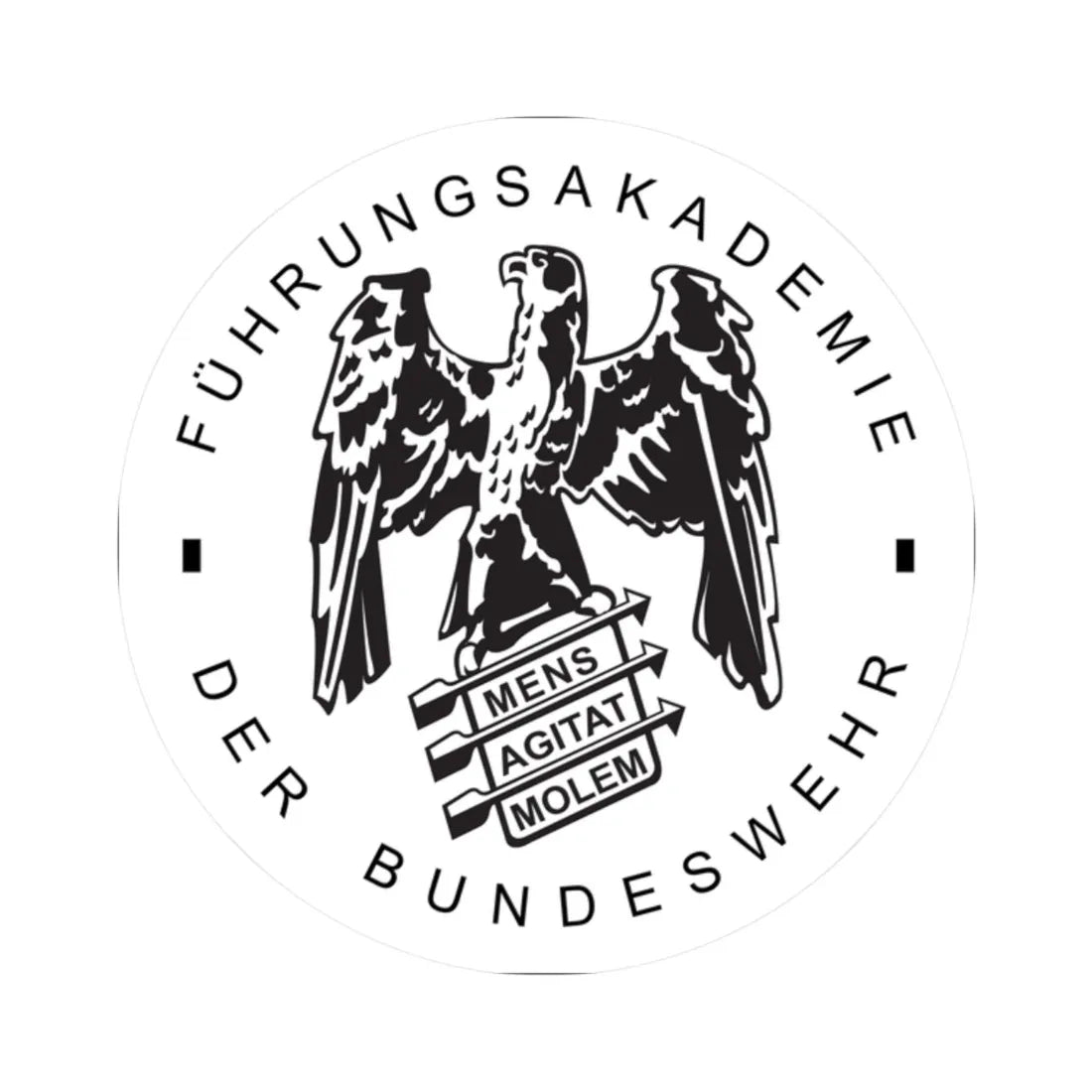 FüAkBw seal (Germany) (Coat of Arms) STICKER Vinyl Kiss-Cut Decal 2 Inch White - The Sticker Space