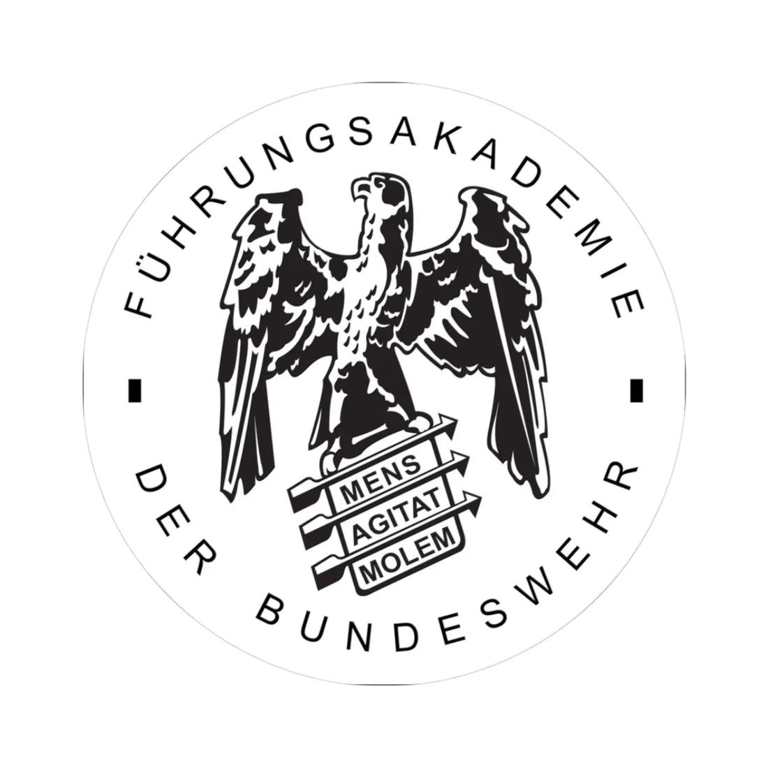 FüAkBw seal (Germany) (Coat of Arms) STICKER Vinyl Kiss-Cut Decal 3 Inch White - The Sticker Space