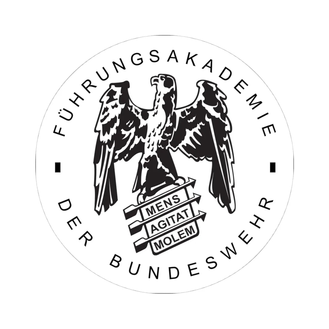 FüAkBw seal (Germany) (Coat of Arms) STICKER Vinyl Kiss-Cut Decal 4 Inch White - The Sticker Space