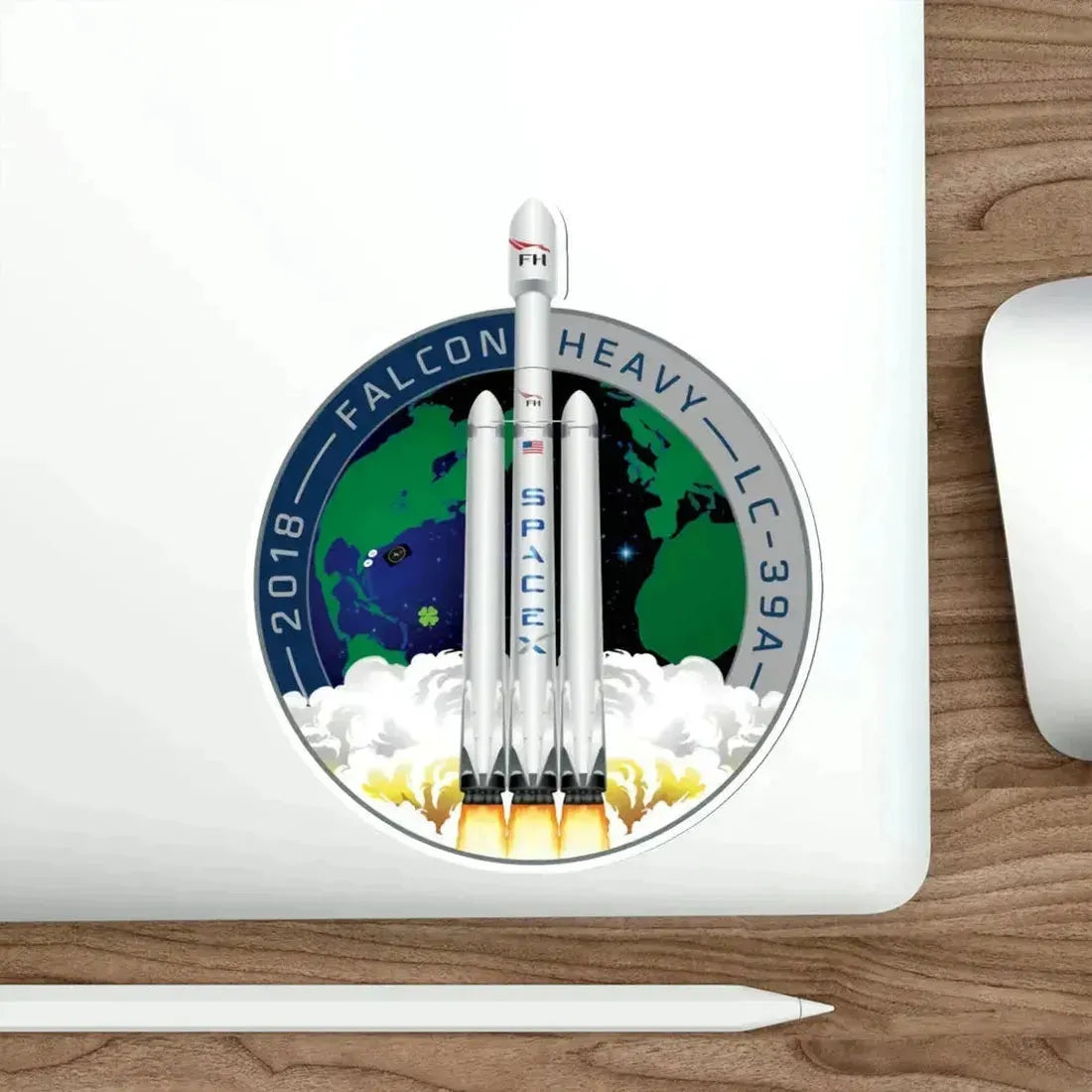 Falcon Heavy Demo (SpaceX) STICKER Vinyl Die-Cut Decal - The Sticker Space