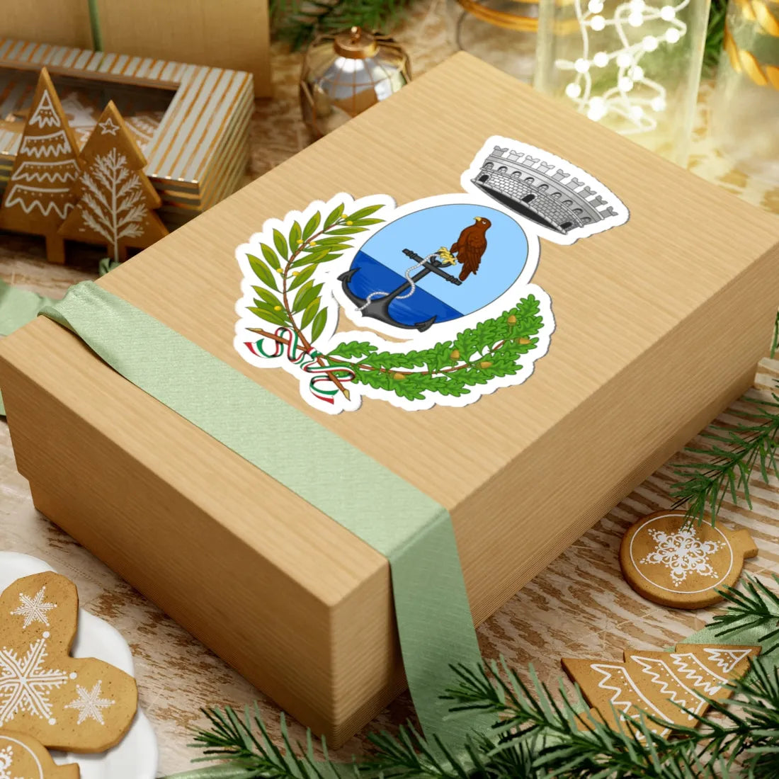 Falcone Italia-Stemma (Italy) (Coat of Arms) STICKER Vinyl Kiss-Cut Decal - The Sticker Space