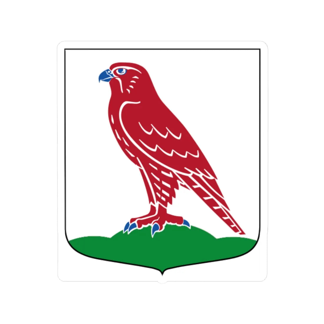 Falkenberg kommunvapen - Riksarkivet Sverige-vector (Sweden) (Coat of Arms) STICKER Vinyl Kiss-Cut Decal 3 Inch White - The Sticker Space