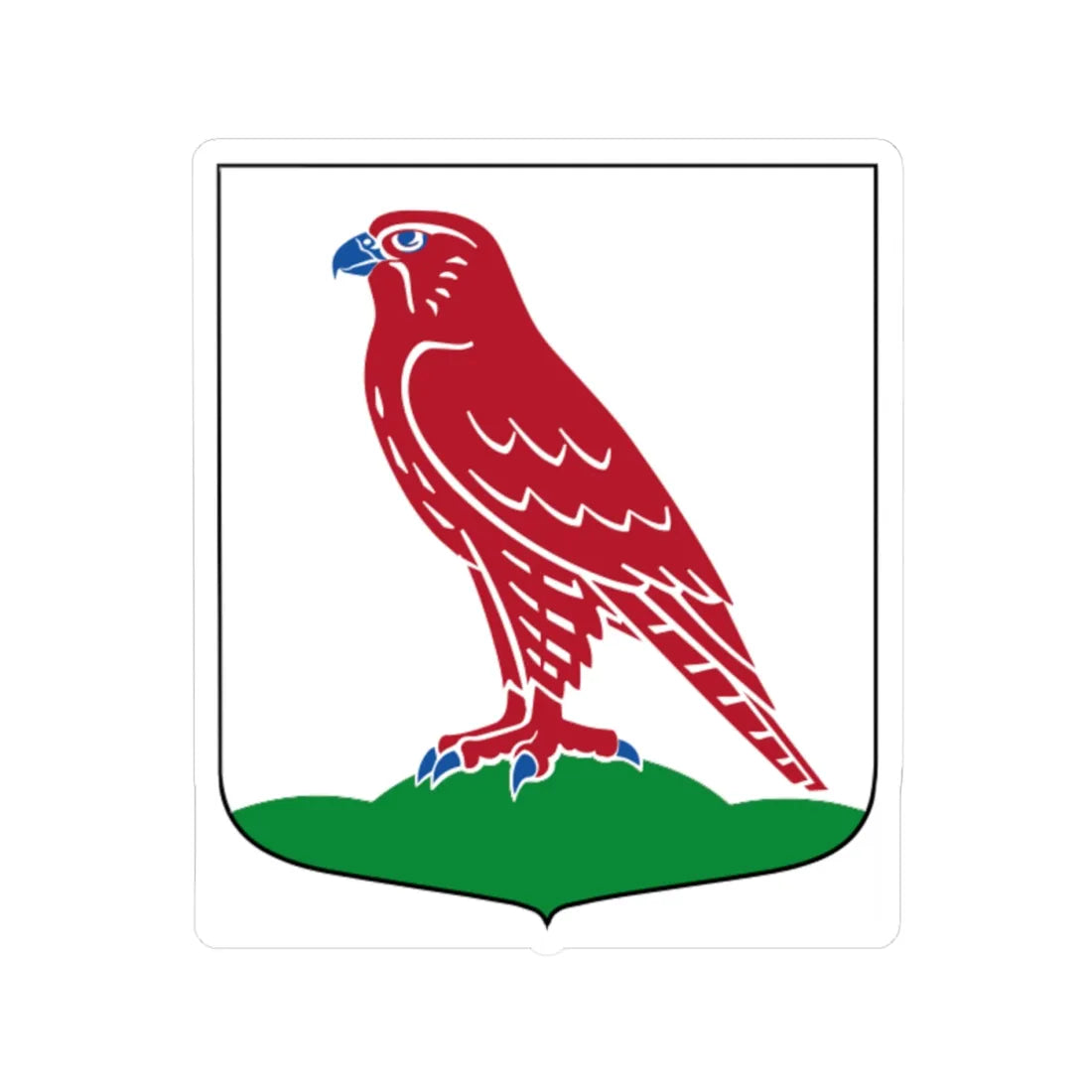 Falkenberg kommunvapen - Riksarkivet Sverige-vector (Sweden) (Coat of Arms) STICKER Vinyl Kiss-Cut Decal 4 Inch White - The Sticker Space