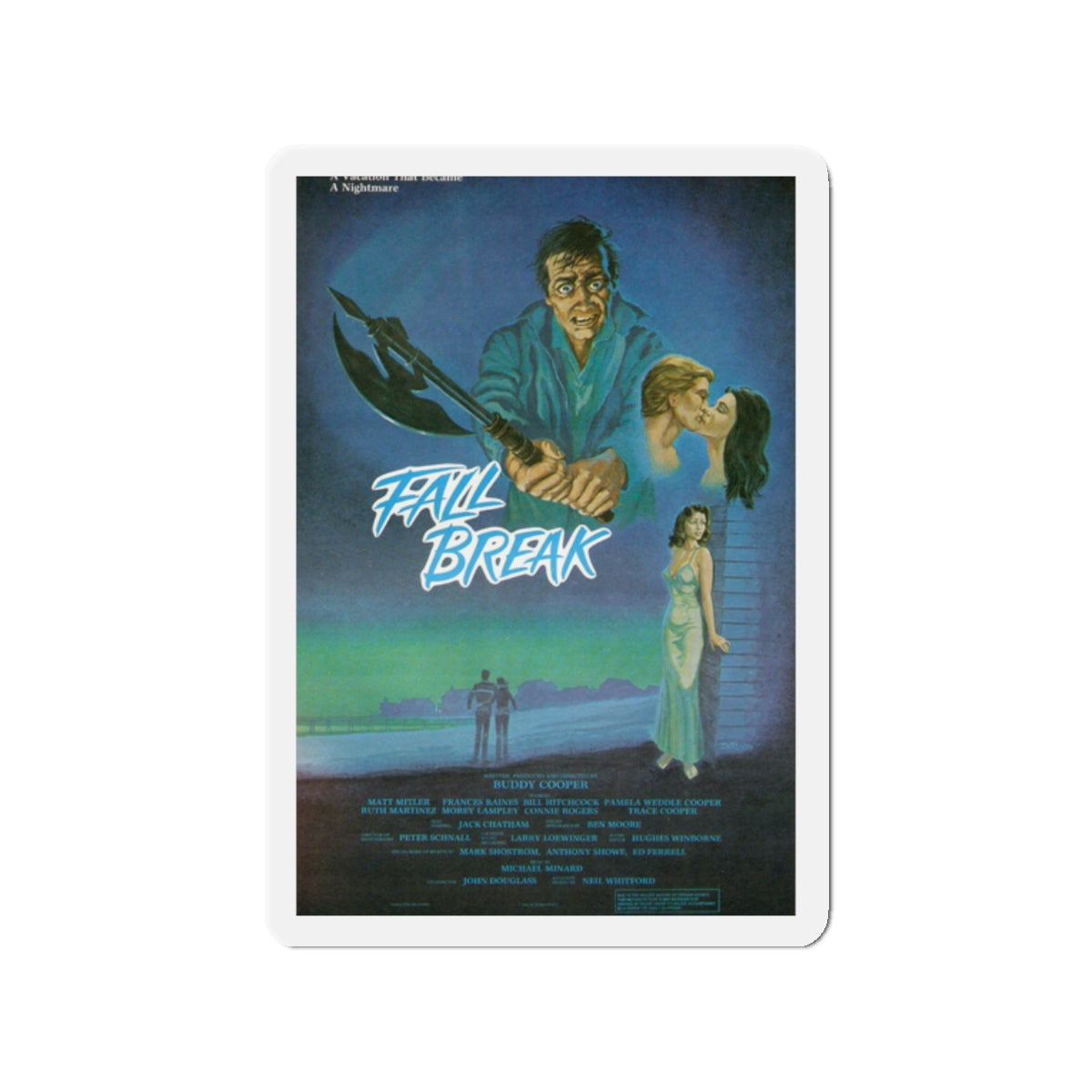 FALL BREAK (THE MUTILATOR) 1984 Movie Poster - Die-Cut Magnet-2" x 2"-The Sticker Space